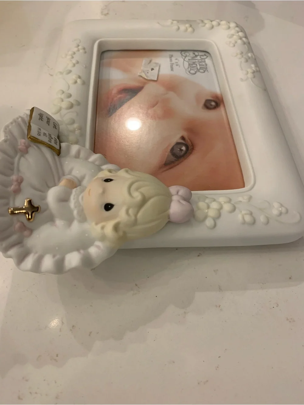 Precious Moment Girl Baptism/Christening Picture Frame NEW With Box 4